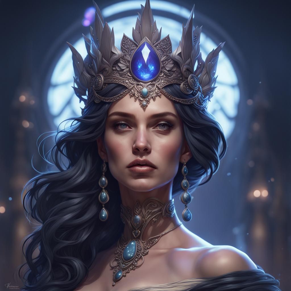 Intricate Portrait of Queen of Night