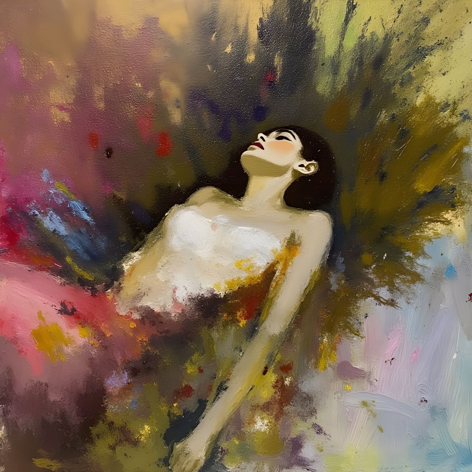 Vibrant Abstract Landscape in Bold Colors