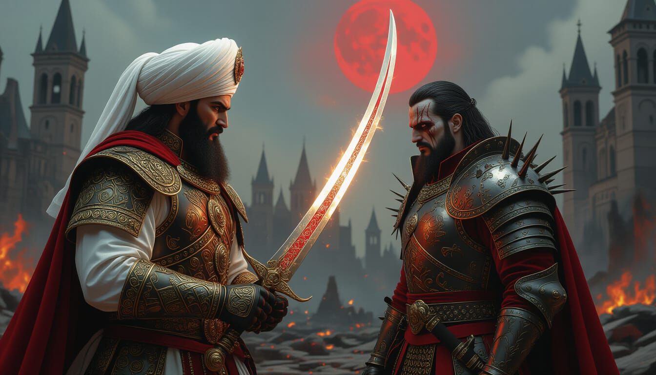 Sultan Mehmed II Faces Vlad in Gothic Battle