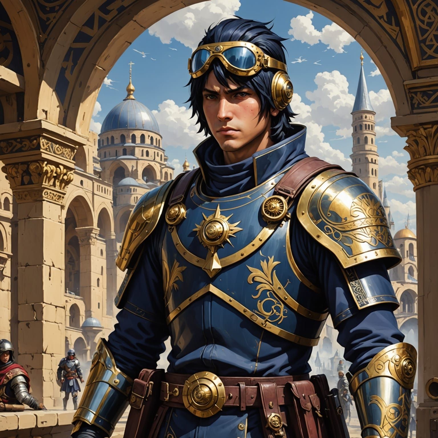 Eclectic Art in Byzantine Dieselpunk Style