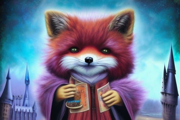 Fox as Harry Potter in Magical Hogwarts Scene