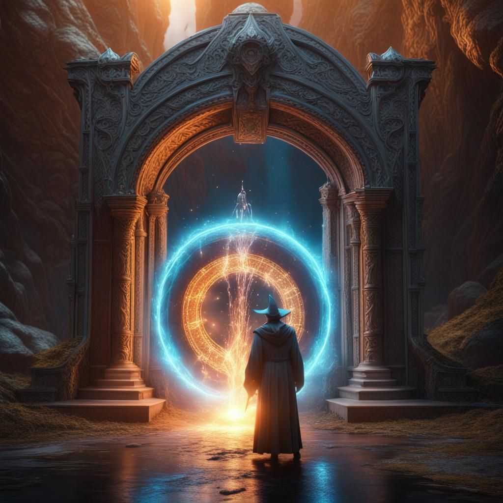 Wizard Opens Portal to a Fantasy Dimension