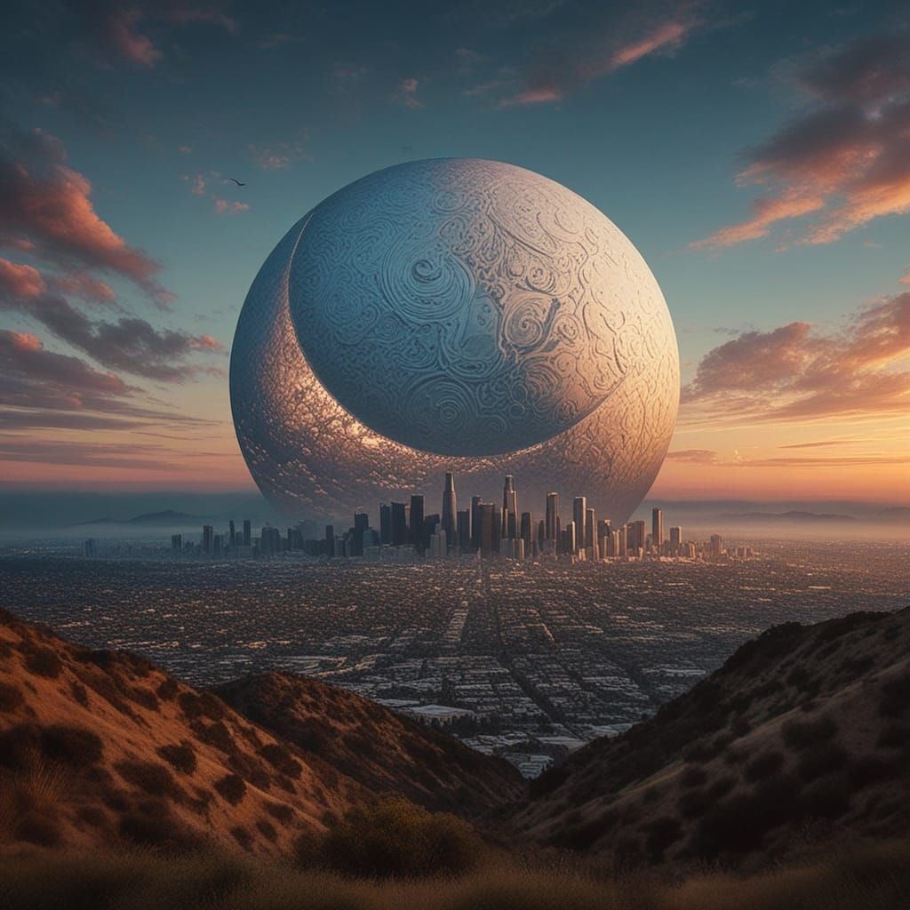 Surreal Los Angeles Cityscape in Soft Focus