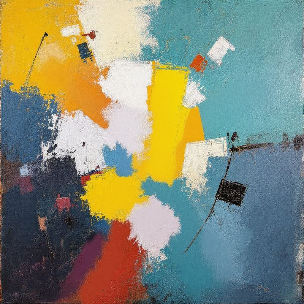 Abstract Painting in Jackson Pollock Style