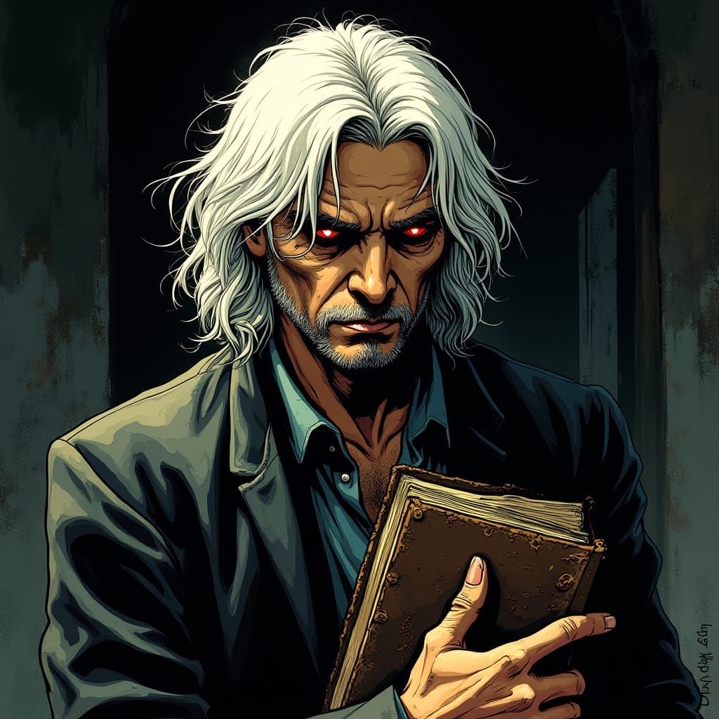 Gritty Comic Noir Male Character Portrait