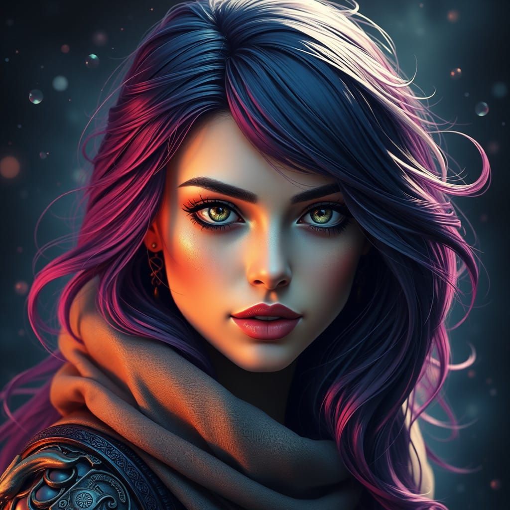 Ethereal Fantasy Woman Unveiled in Vivid Detail