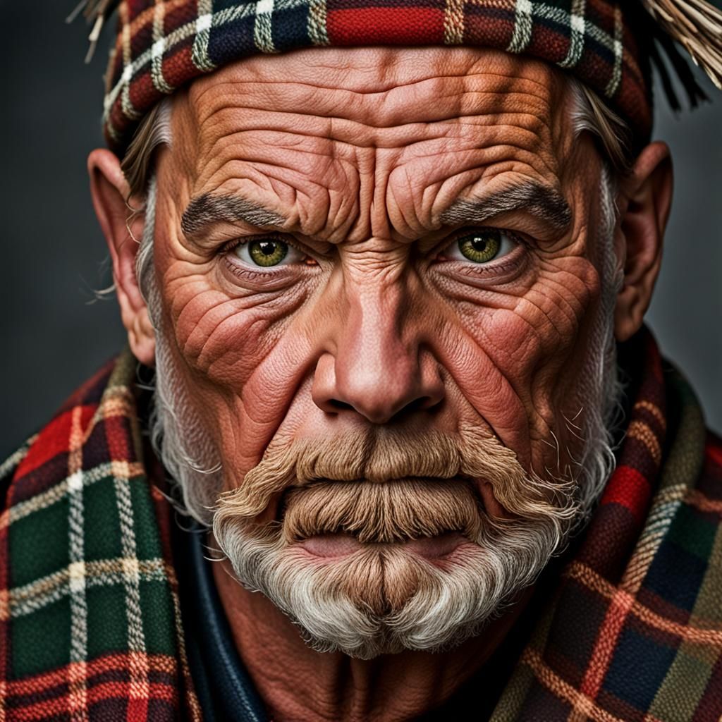Highlander in McMillan Plaid: Professional Portrait