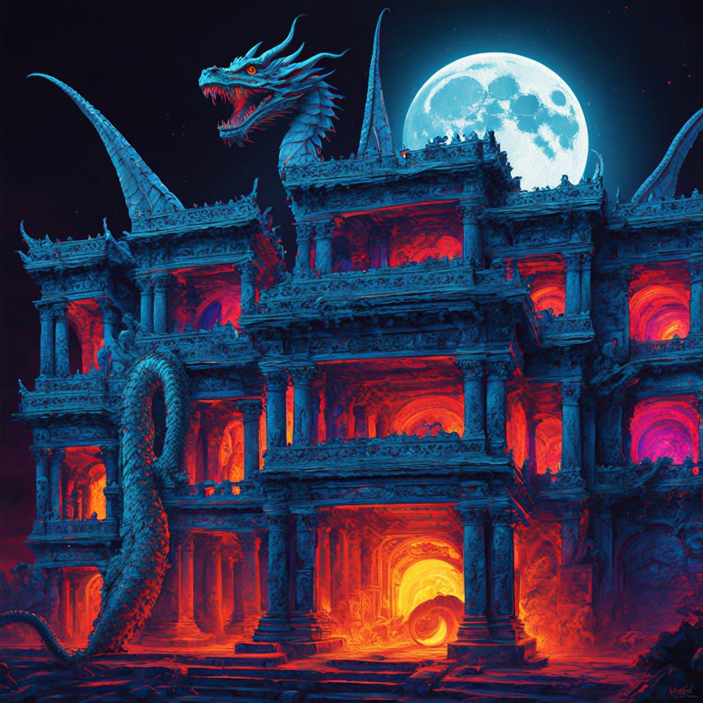 Glowing Vibgyor Dragon Unleashes Kaleidoscopic Fire in Ancie...