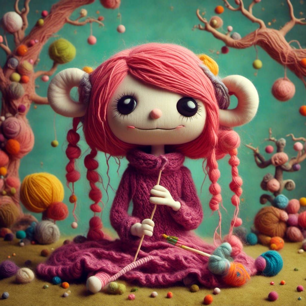 Yarn Monster Knitting: Pop Surrealism Claymation