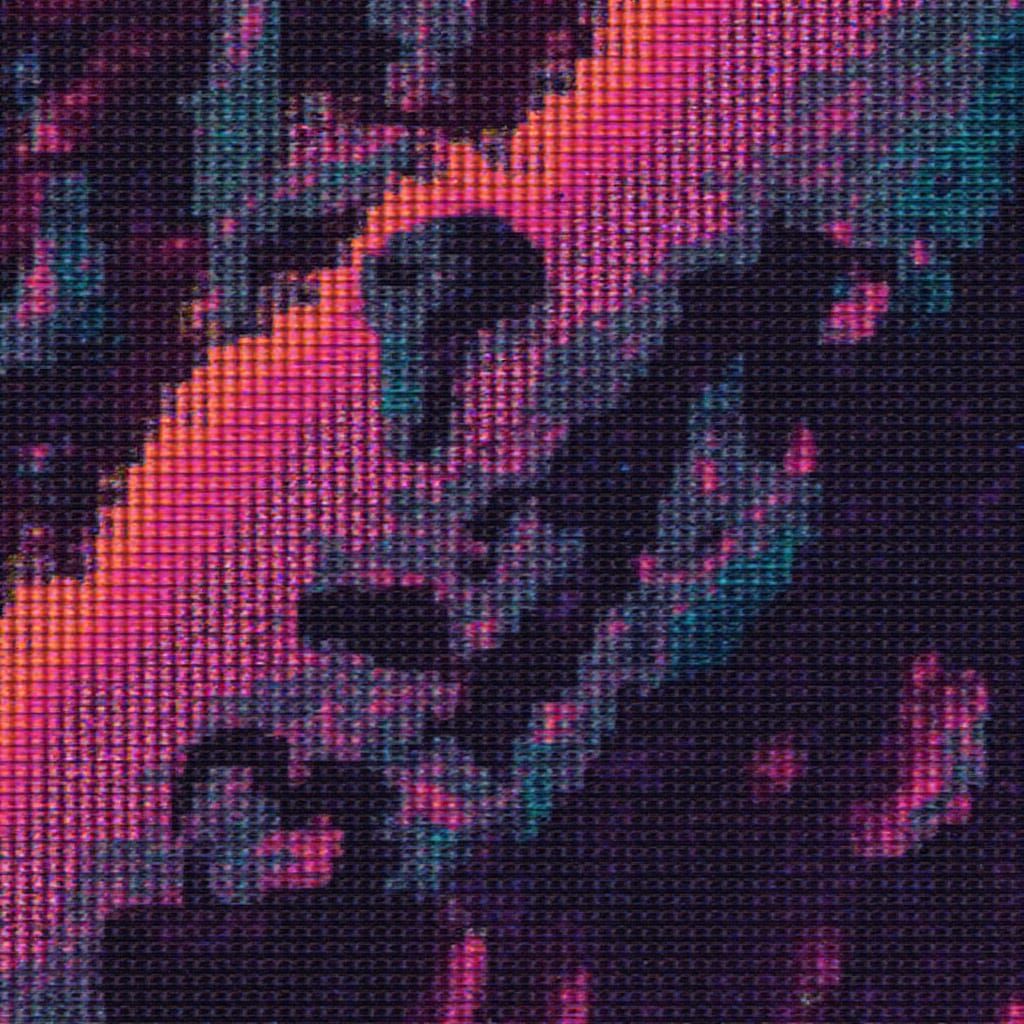 Glitched Pixel LCD Background in Cyberpunk Style