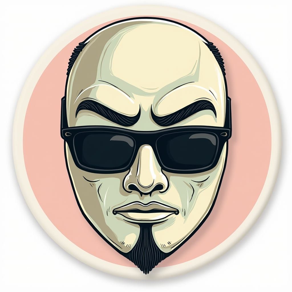 Samurai Mask in Retro Shades