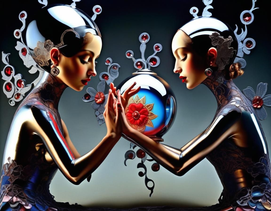 Dancing Figure in Chromoshadow, Impasto Trompe L'Oeil