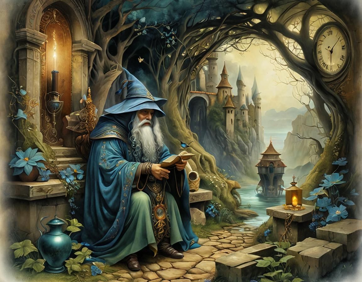 Hope Amidst Despair: A Surreal Visionary Illustration