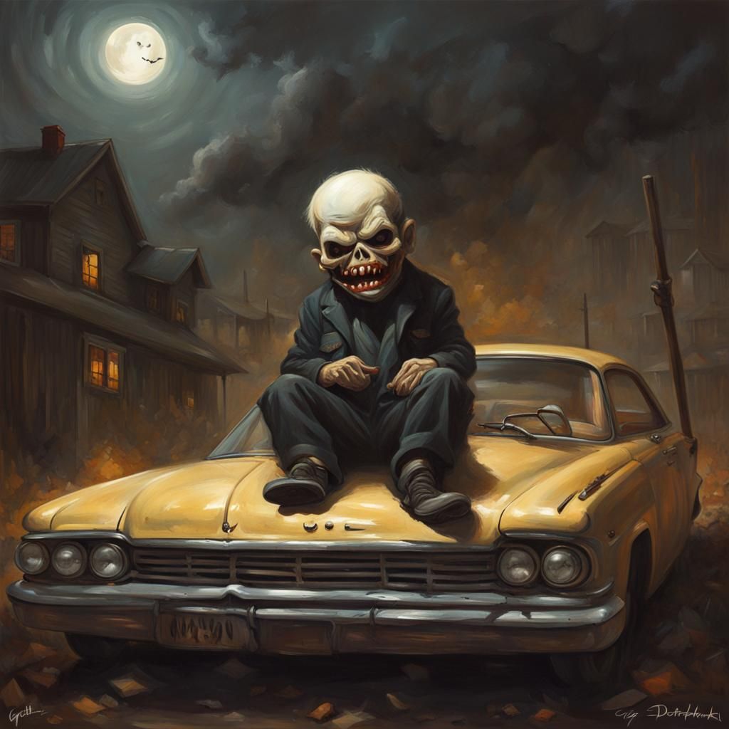 Sinister Spooky Character in Fantasy Art Style