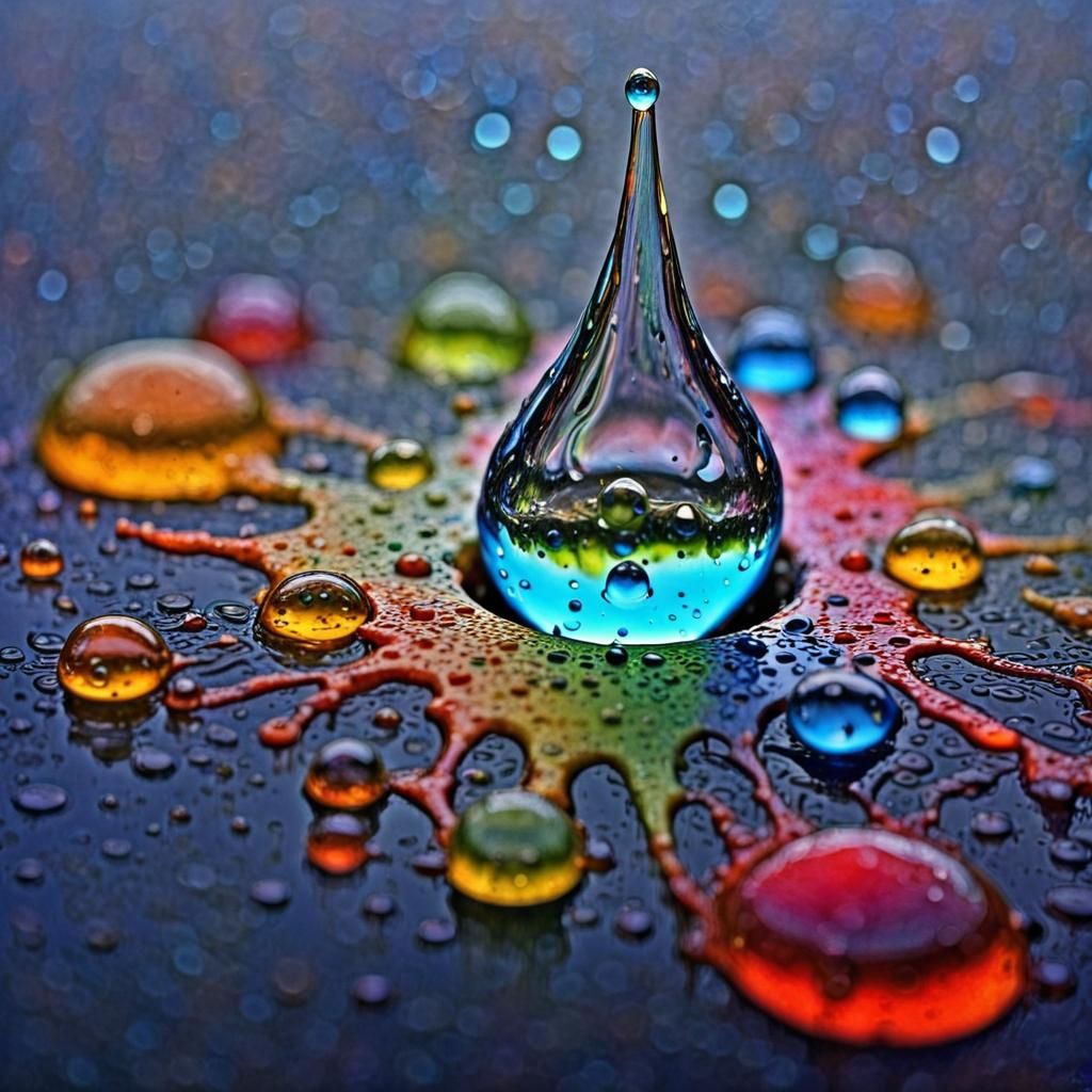 Psychedelic Raindrop Art: An Epic Masterpiece