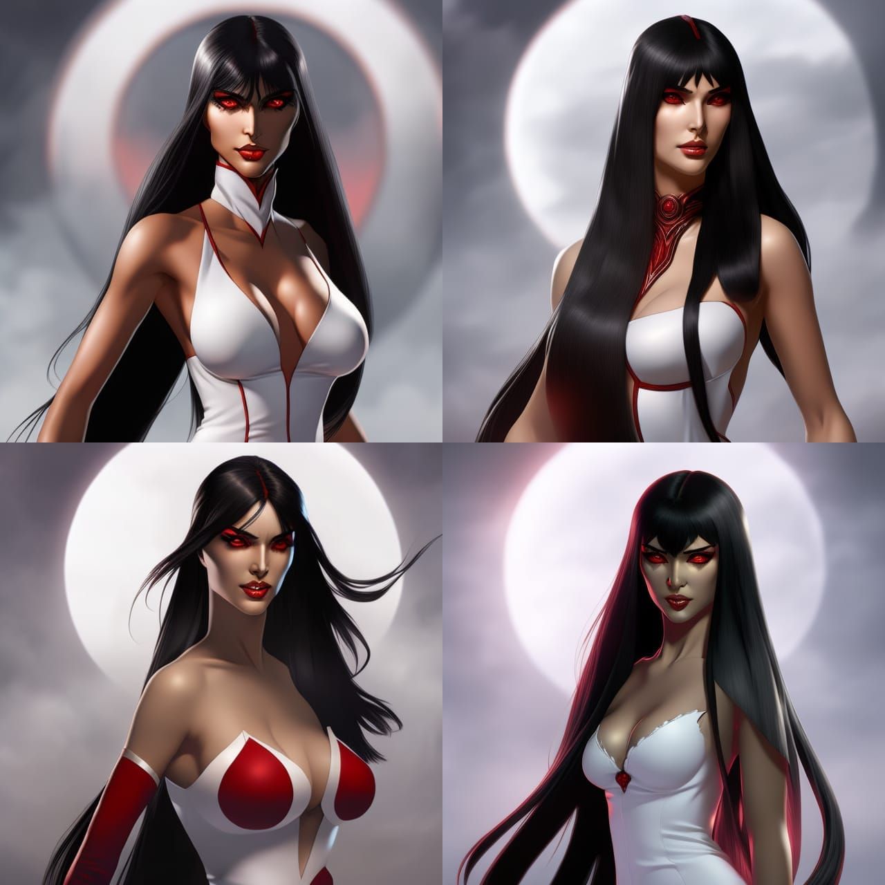 Vampirella Style Portrait in 8k Resolution