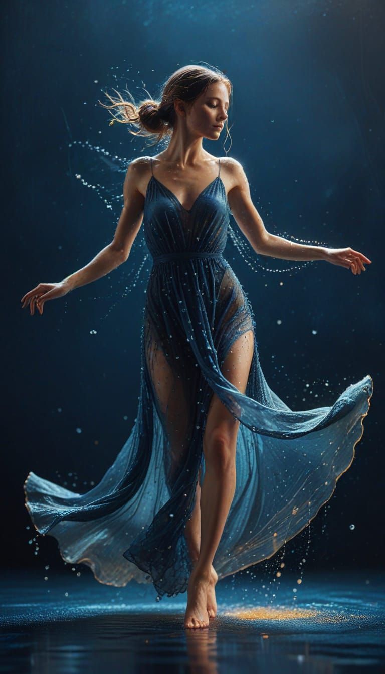 Elegant Woman Dancing in Soft Focus