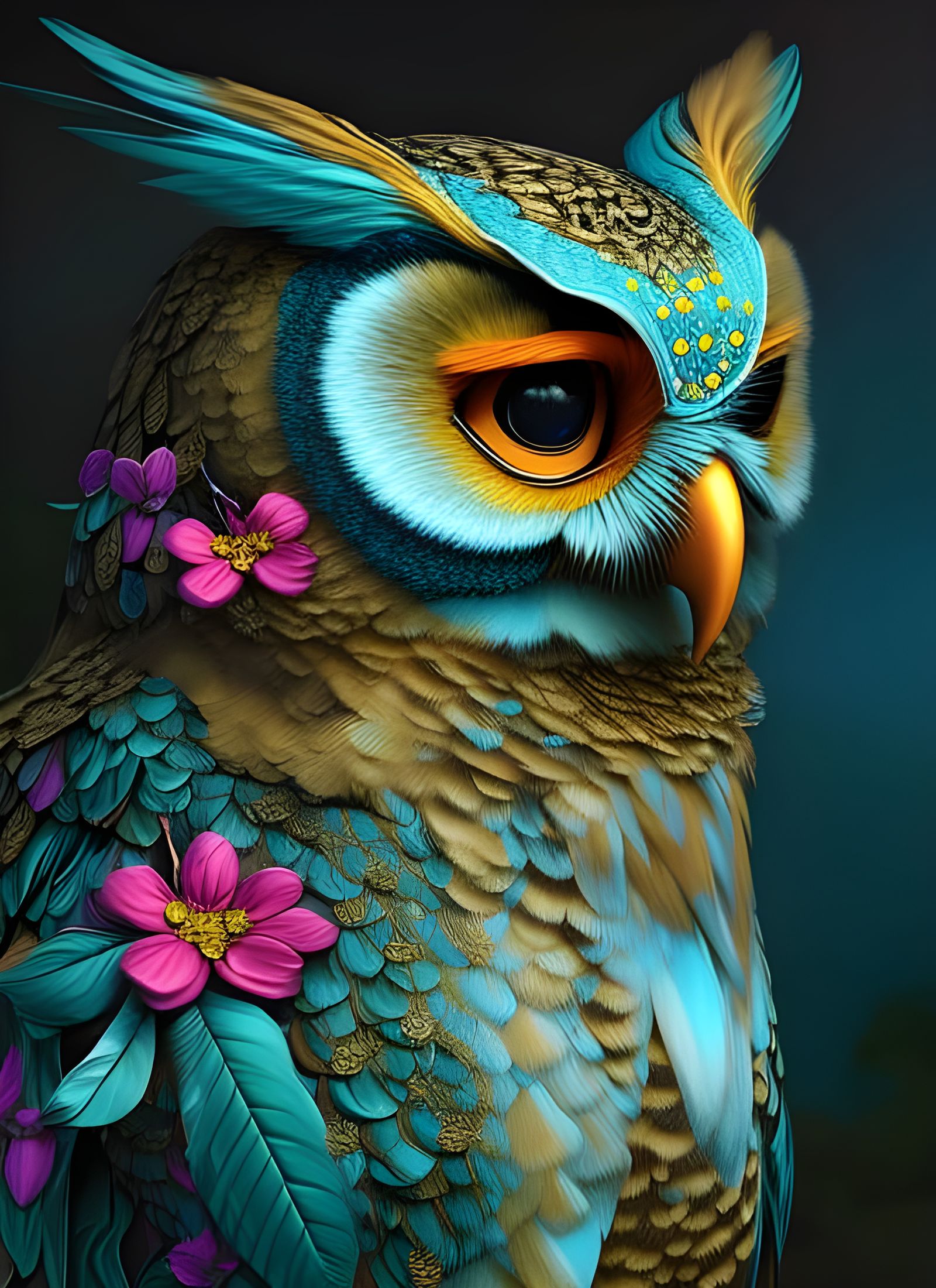 Flower owl