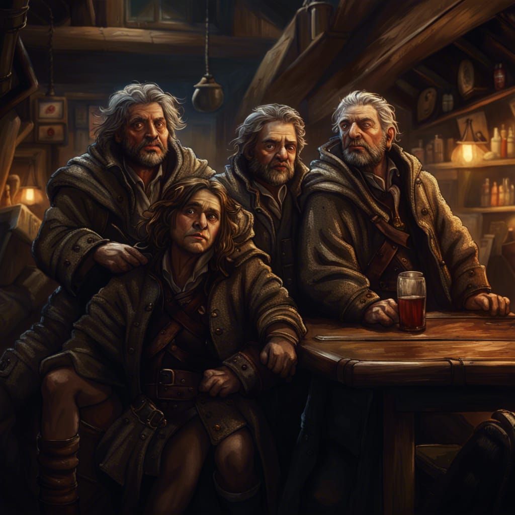 Halflings' Tavern Disguise: A Digital Matte Painting