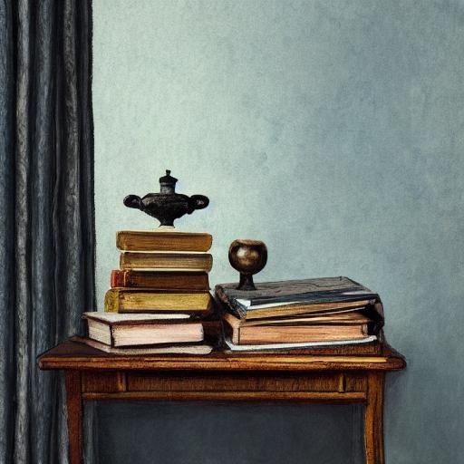 Devil in Old Study: Figurative Art