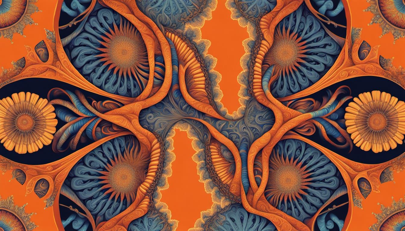 Psychedelic 1960s Fractal Tunnel Sock Design