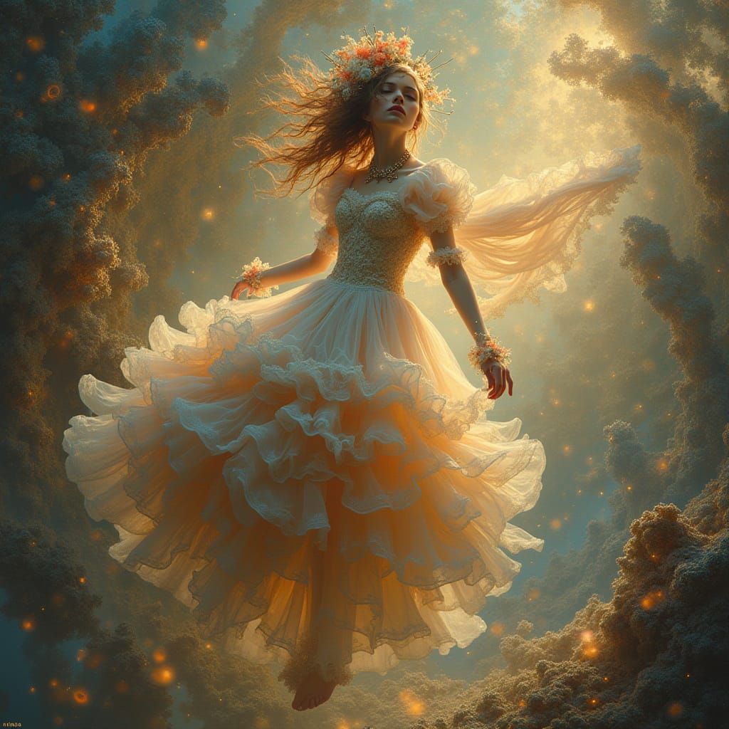 Dreamlike Flibbertigibbet in Iridescent Tesseract