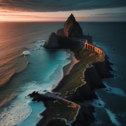 Hyperrealistic Dusk Seascape in High Definition