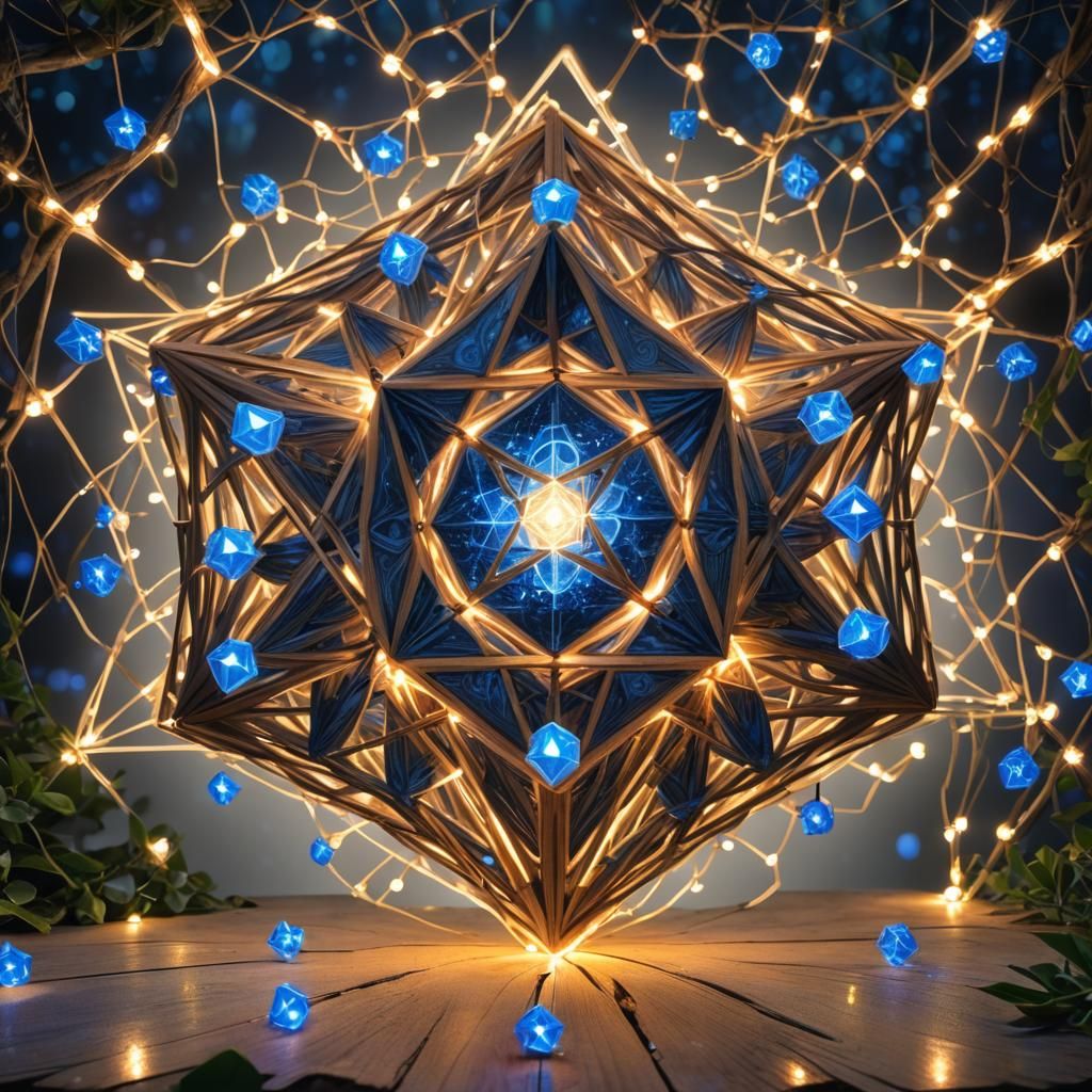 Hawaiian Forgiveness Ritual with Metatron Cube in Pop Art