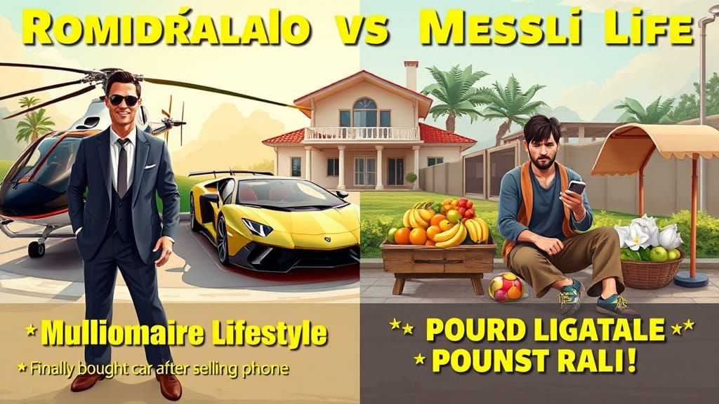 Ronaldo vs Messi: Millionaire vs Fruit Seller