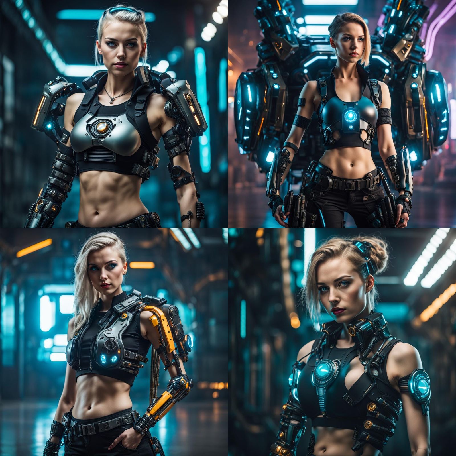 Cyberpunk Beauty: Portrait of a Bionic Woman