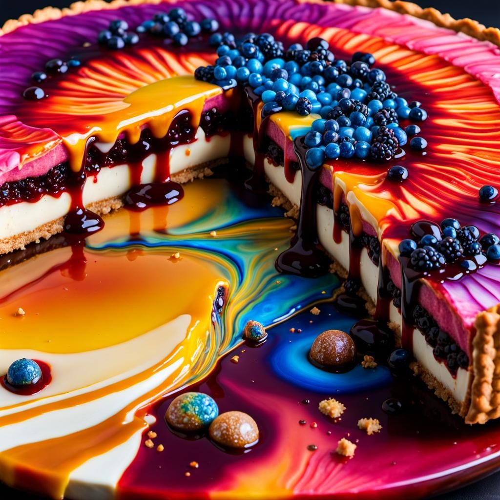 Hyperrealistic Pie with Liquid Acrylic Glaze