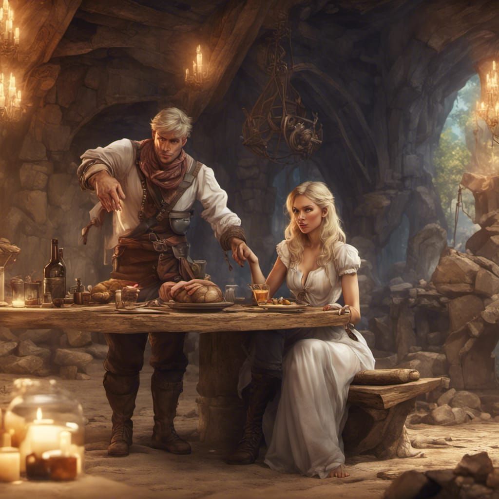 Fantasy Archeologist Entertaining Time Traveler: Dark Concep...