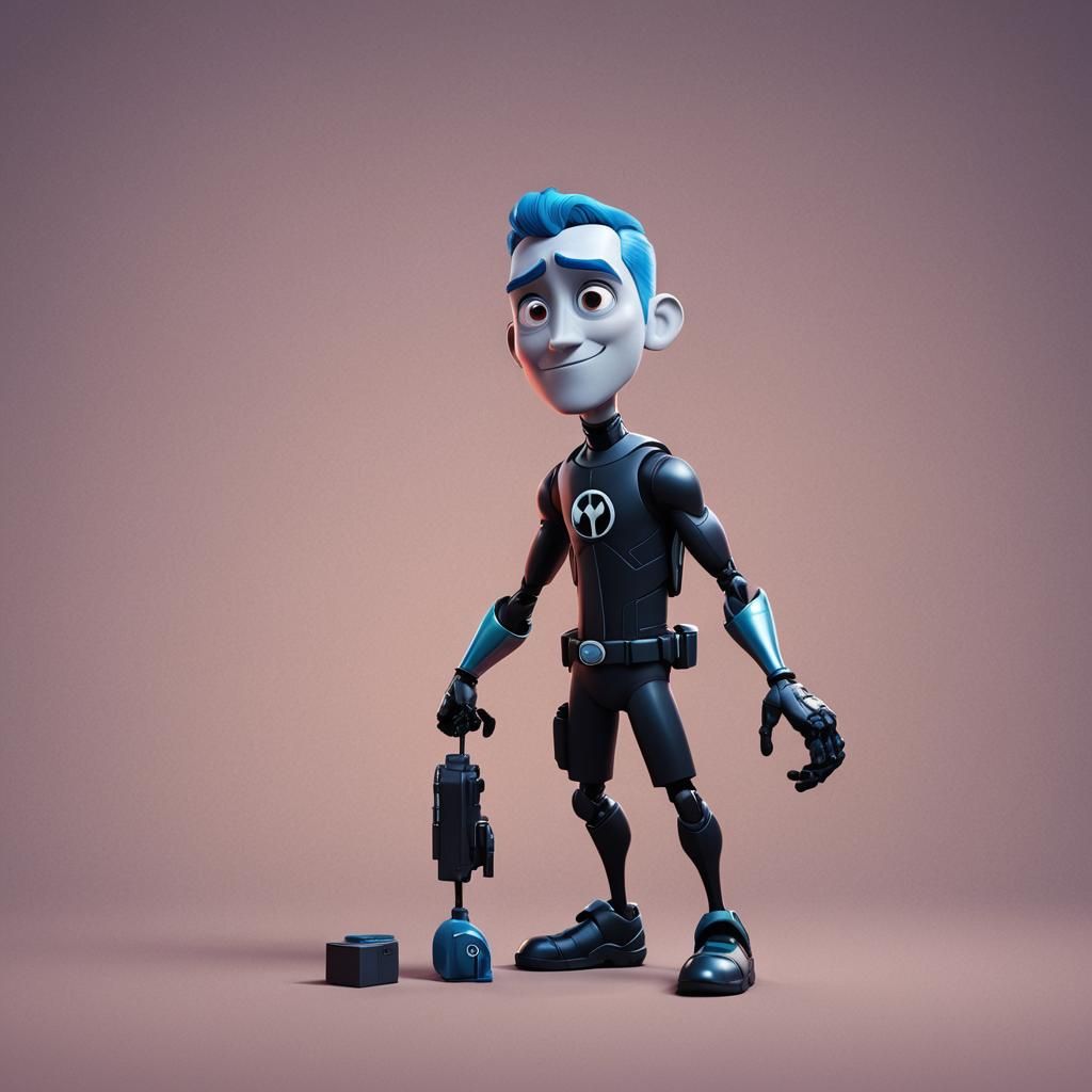 Comic Book Character in 3D Digital Art