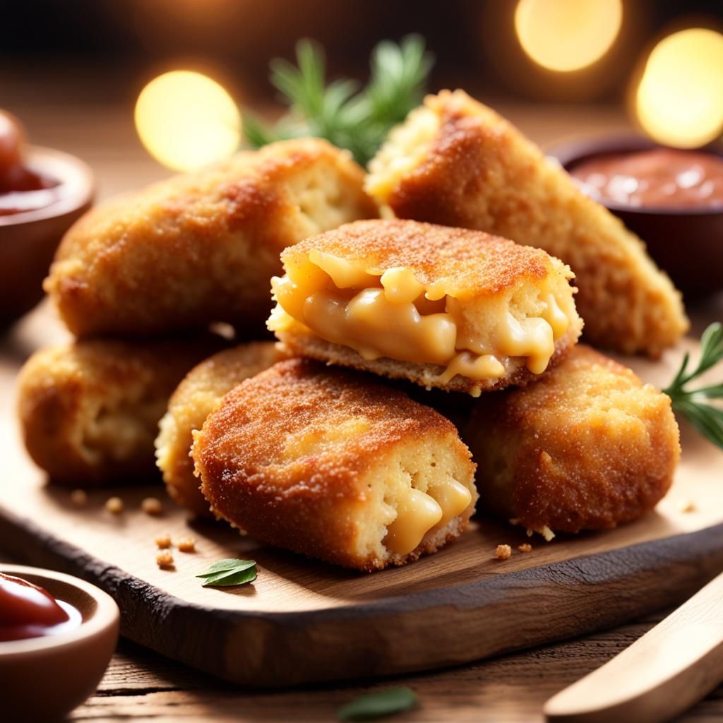 Hyperrealistic Croquetas de Setas Food Photography