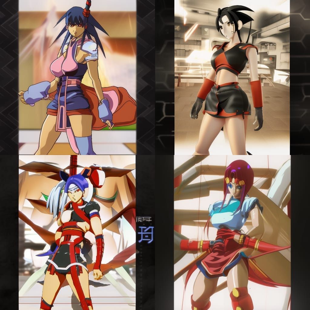 Shizuka in 90's Anime Style, Unreal Engine 5