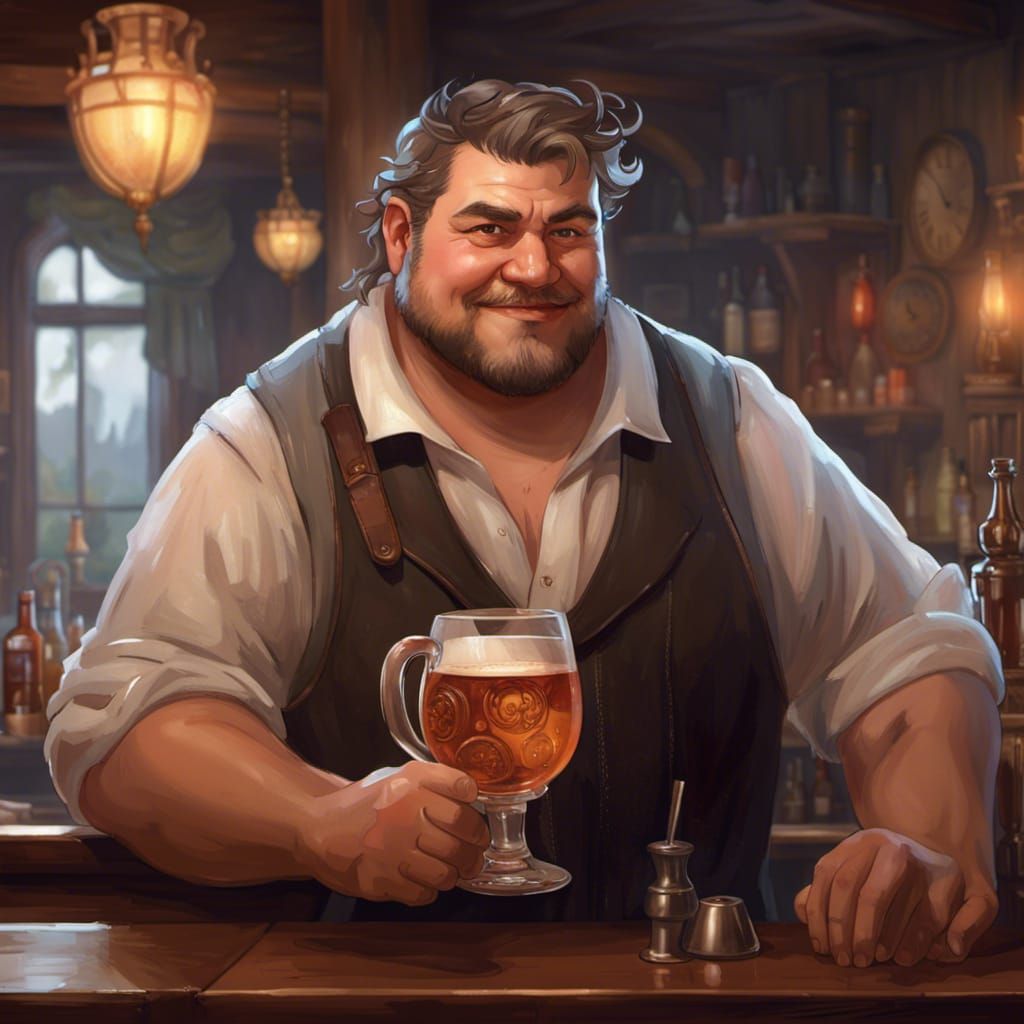 Friendly Tavern Keeper Offers a Seat