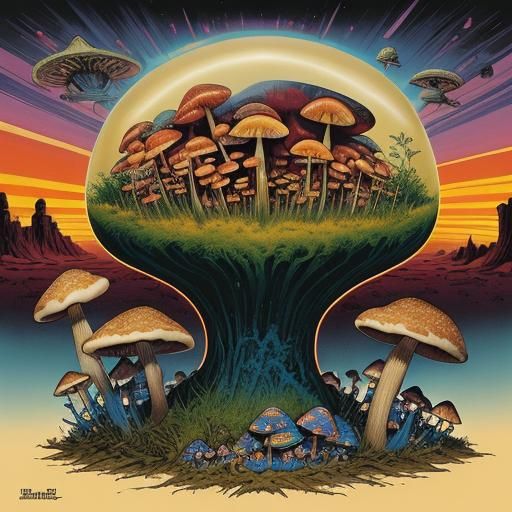 Surreal Rock Album Cover in Hipgnosis Style