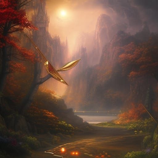 Golden Arrow of Love: Fantasy Concept Art