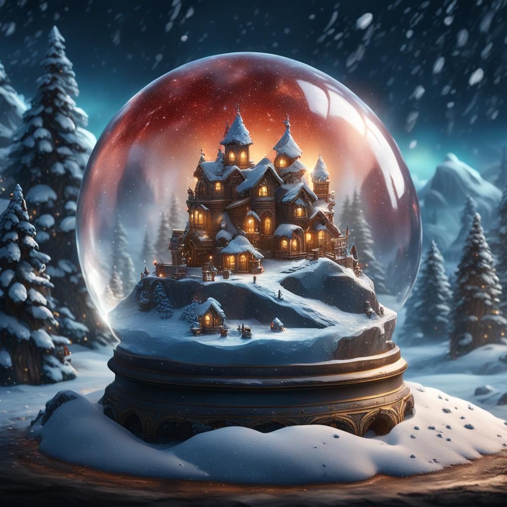Snow Globe Life: Detailed Matte Painting