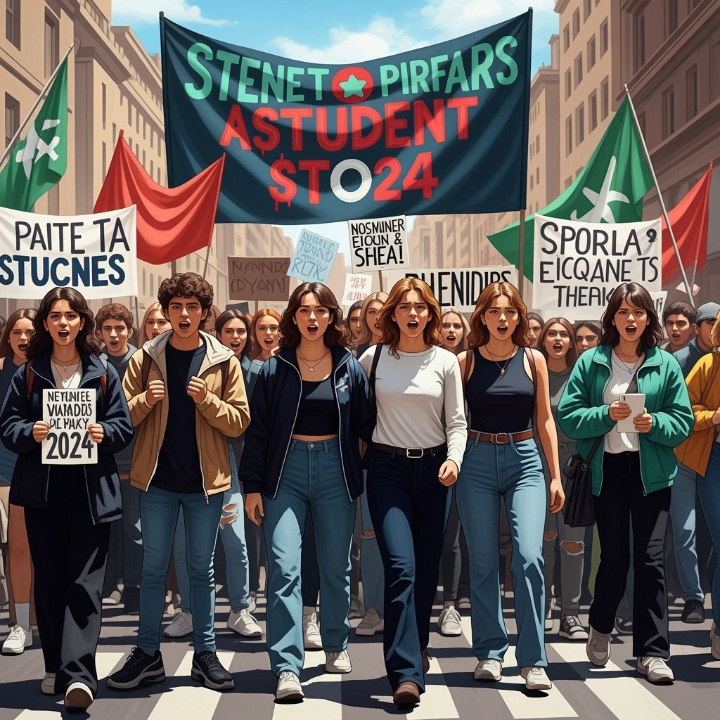 Student Uprising: Gritty Realism and Vibrant Colors