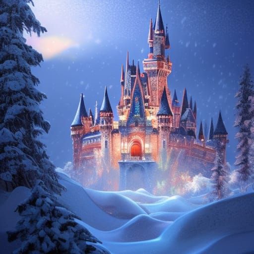 Snow Globe Castle: Cold Colors Concept Art
