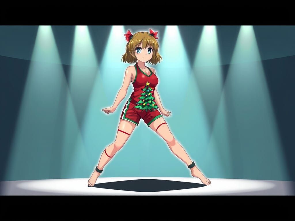 Sensual Wrestler Celebrates Christmas in Vibrant Holiday Che...