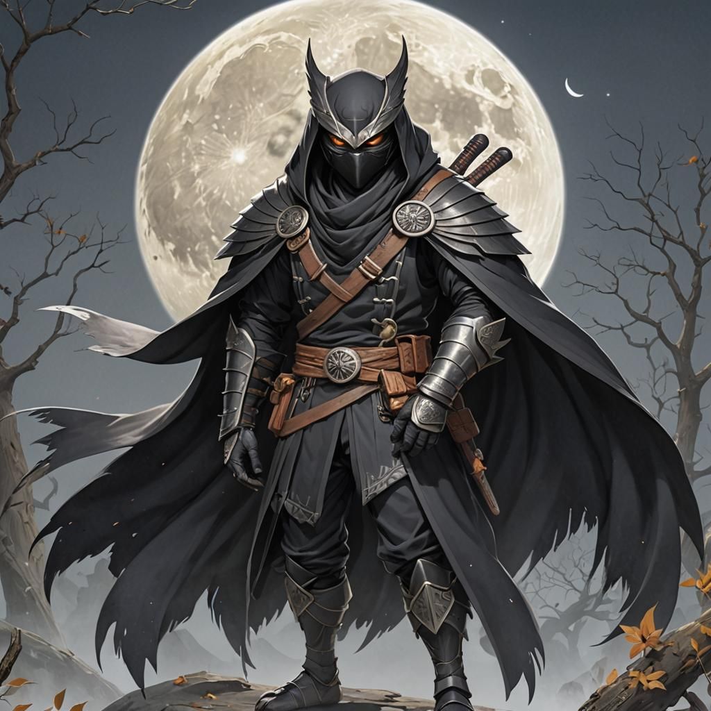 Owlin Ninja Action Pose in 3D Anime Style