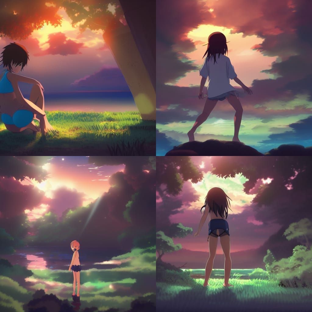 Anime Tomboy Bikini: Studio Ghibli Style