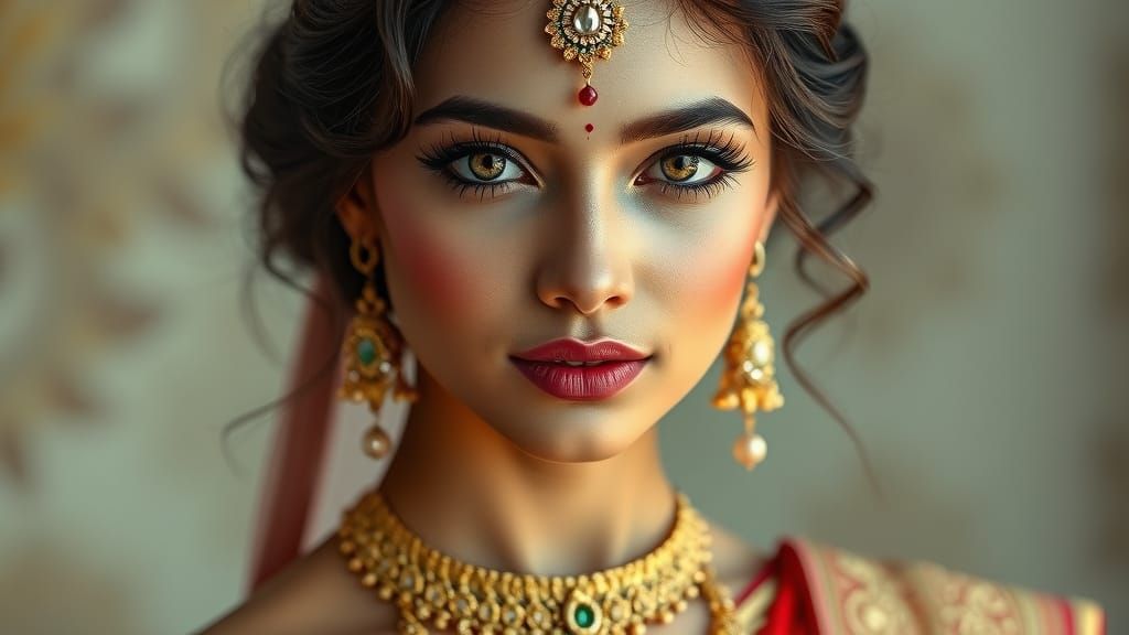 Beautiful Indian Goddess with Arabian Appeal in Traditional ...