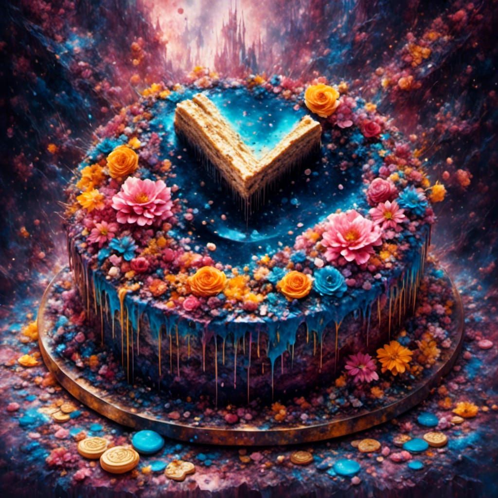 Gratitude Still Life in Graffiti Splash Art Style