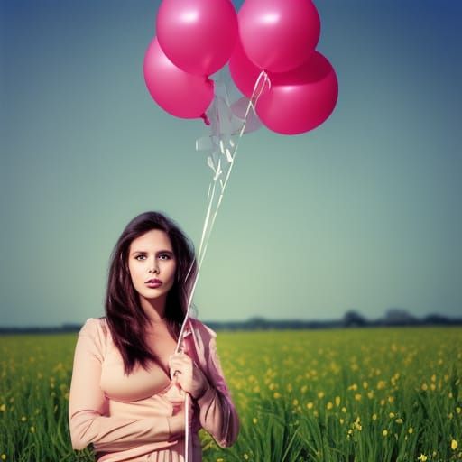 Woman with Balloons