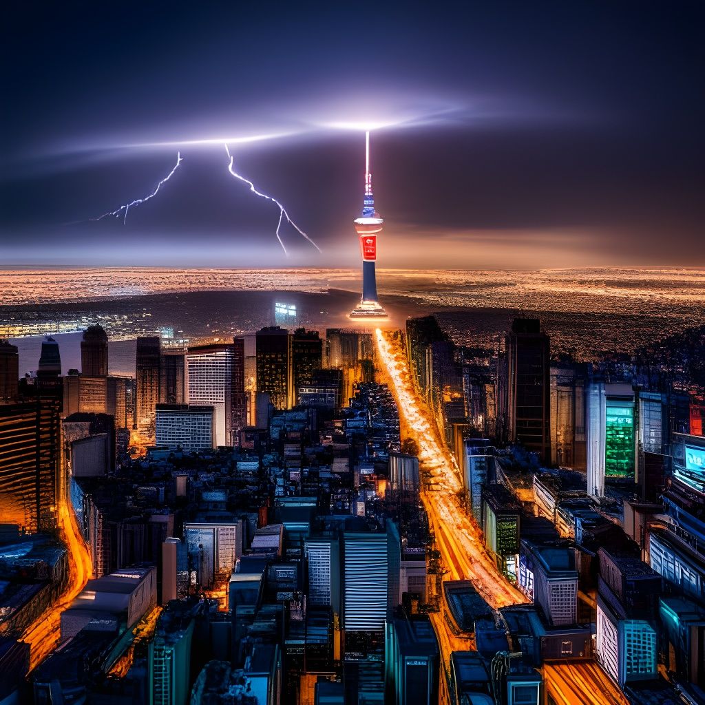 Namsan tower at night