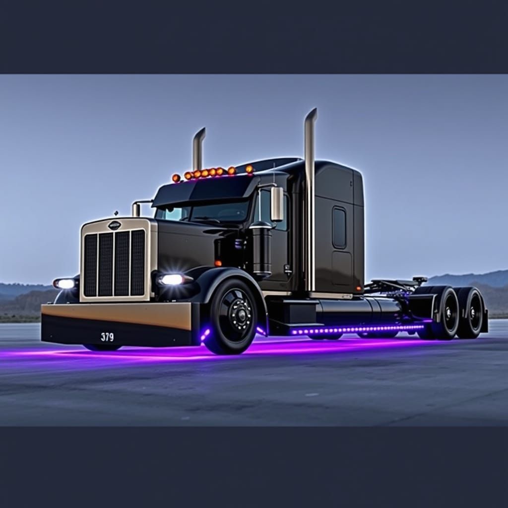 Custom Peterbilt 379 with Widebody Kit in Futuristic Style