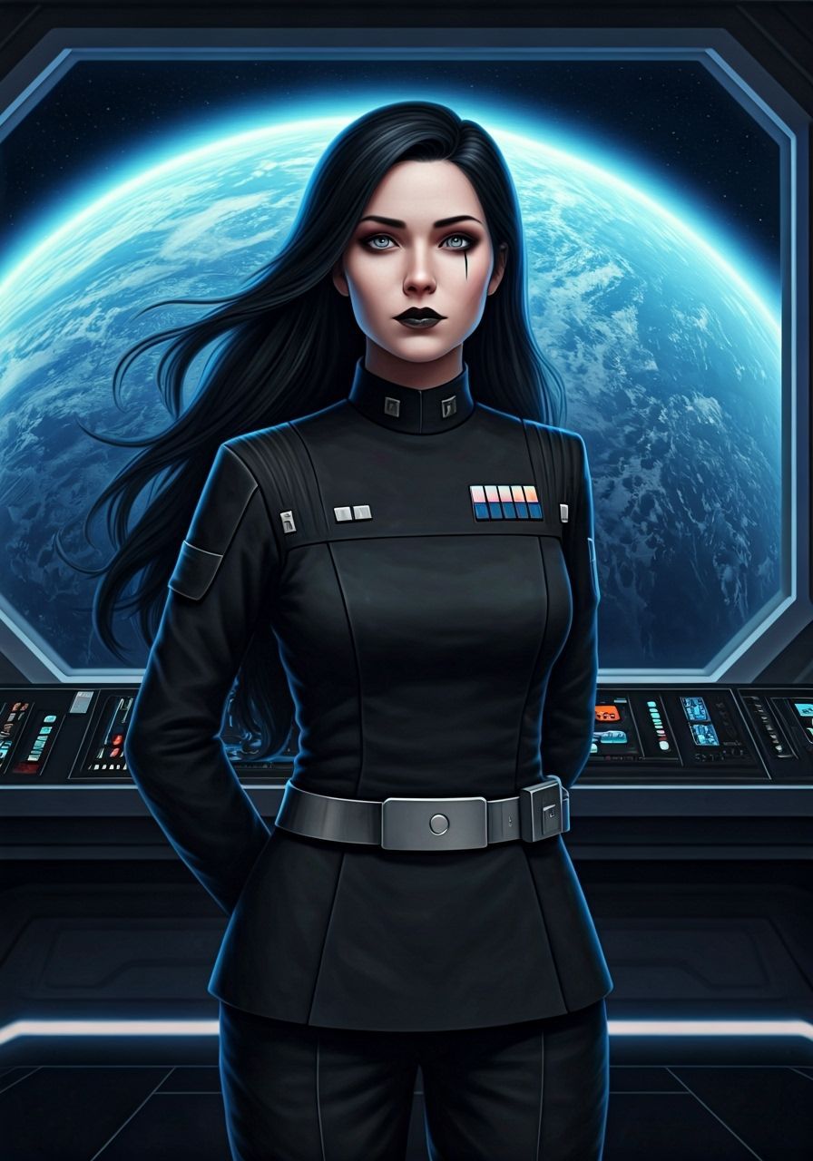 Star Wars Naval Officer on Spaceship Bridge